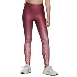 Good American Wild Hibiscus leggings ombre animal print cheetah active new 0 XS